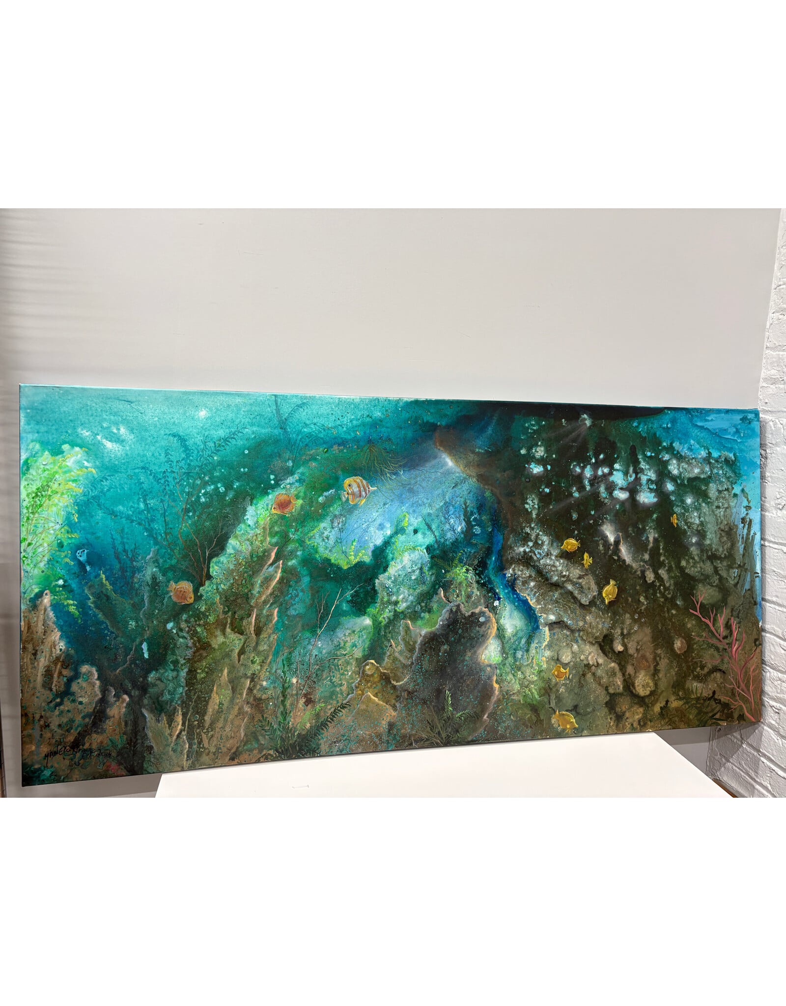 Fundo do Mar, Acrylic on Canvas, sgnd Maneco Araújo, 2014