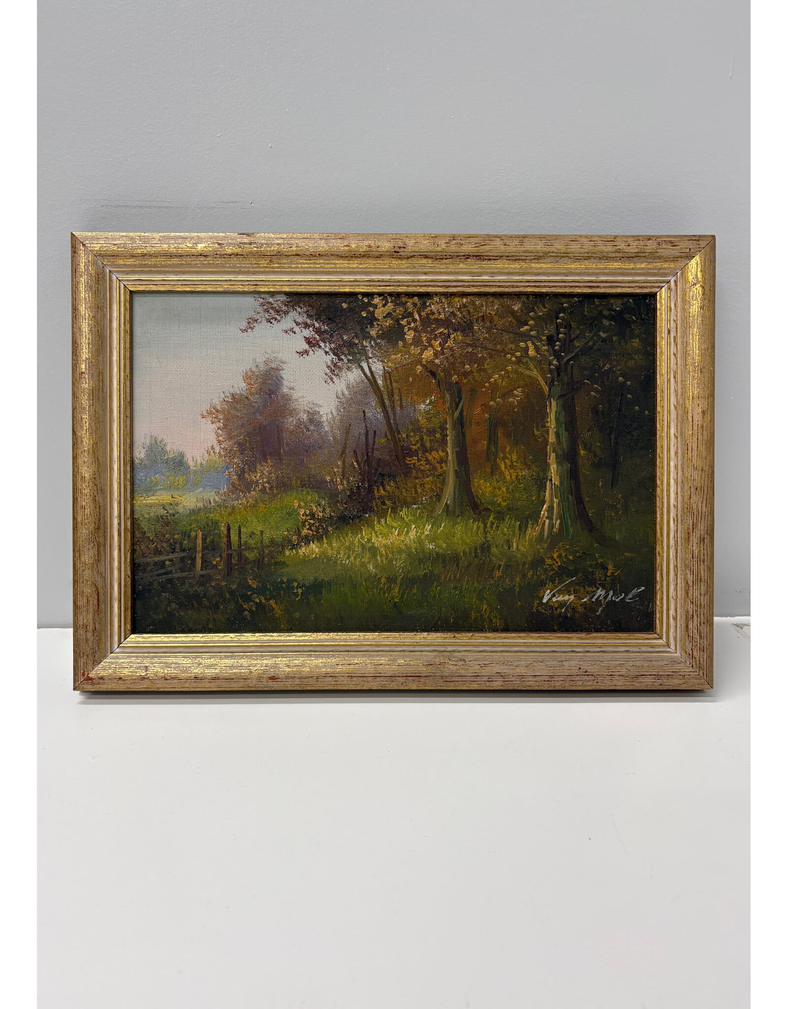 Going For a Walk, Framed Oil Painting on Canvas