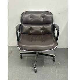 Knoll Brown Leather Office Chair