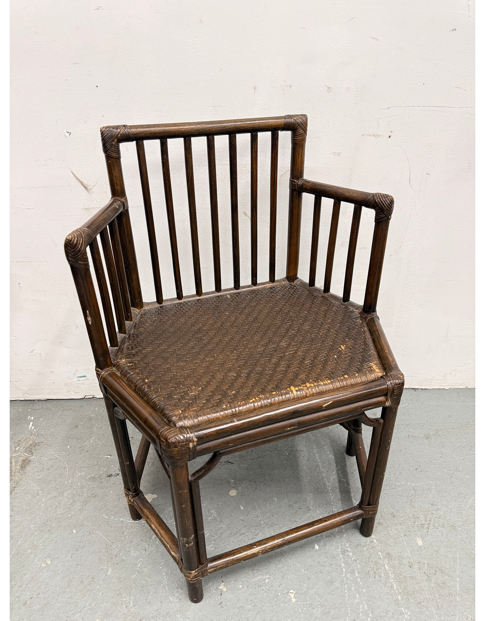 Antique Hexagonal Bamboo Chair