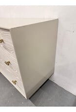 West Elm Modernist 6-Drawer Dresser in a Winter Wood and Flax finish.