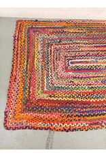 Multi-Color Hand-Braided Cotton Area Rug