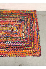 Multi-Color Hand-Braided Cotton Area Rug