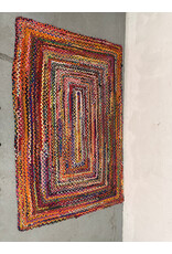 Multi-Color Hand-Braided Cotton Area Rug
