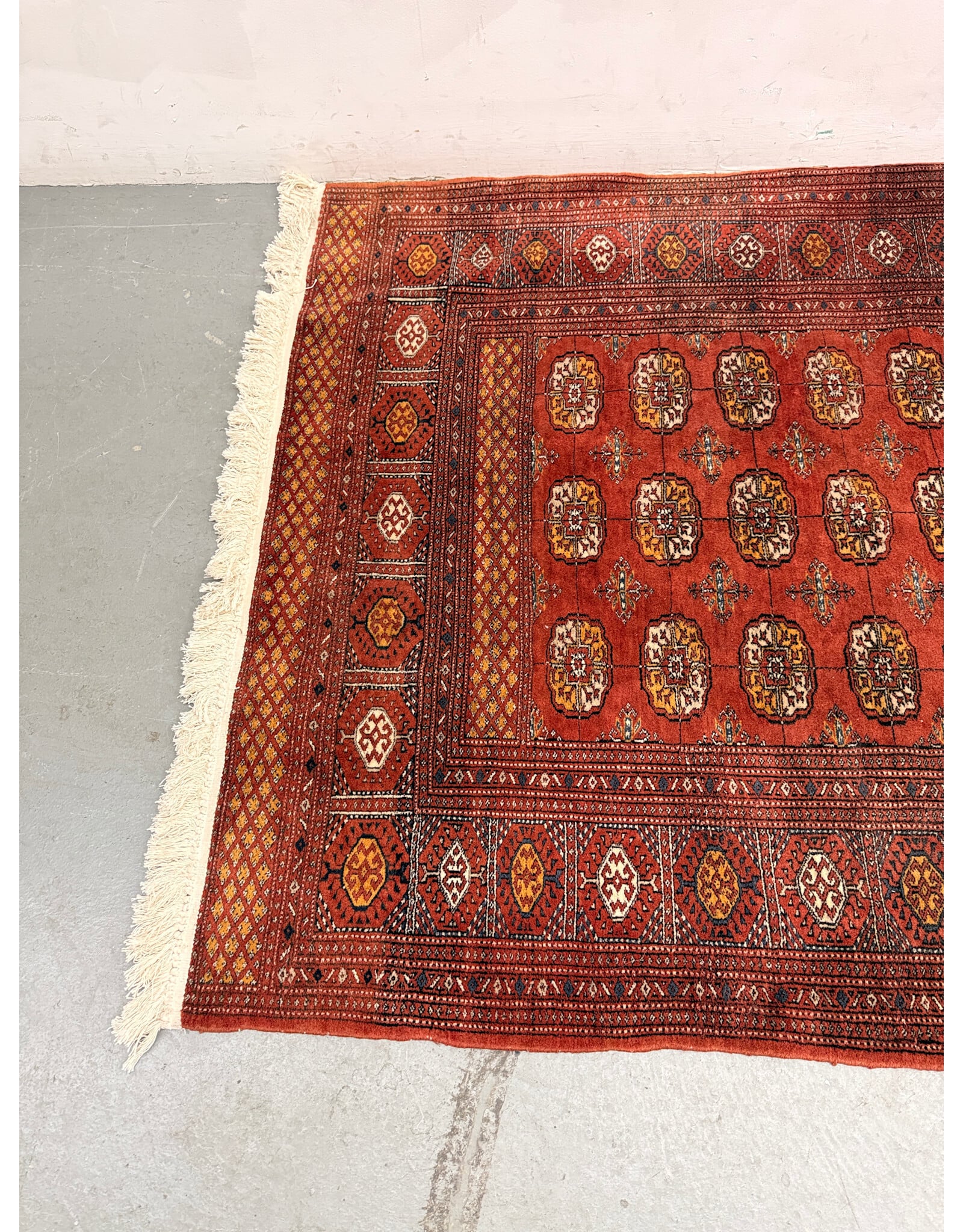 vintage Style handmade red Afghan tribal geometric wool area rug