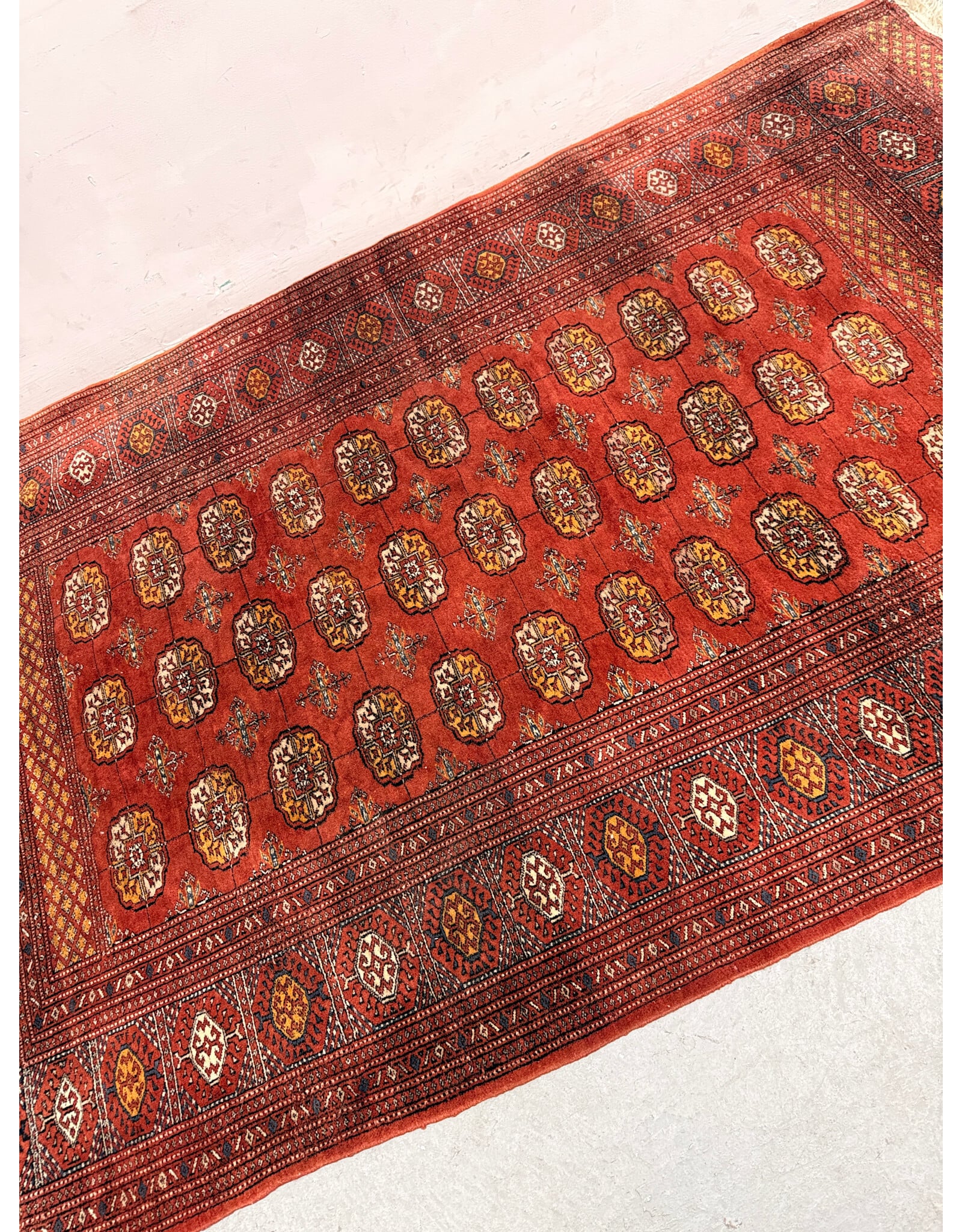 vintage Style handmade red Afghan tribal geometric wool area rug