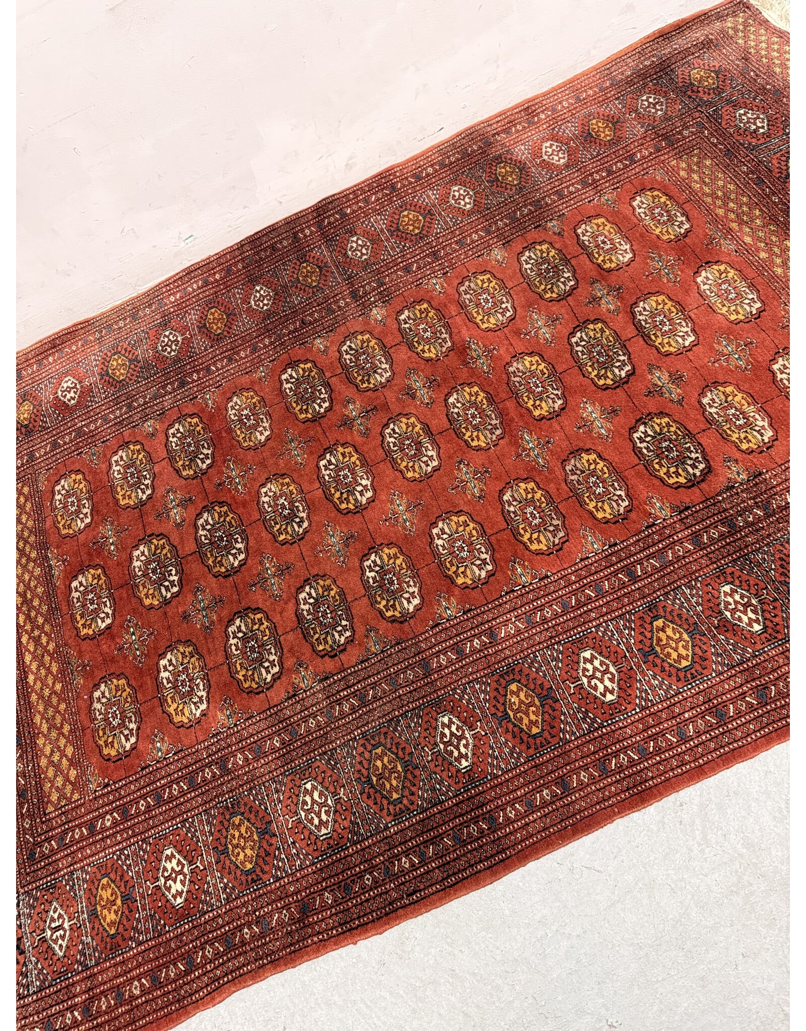 vintage Style handmade red Afghan tribal geometric wool area rug