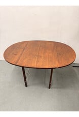 Mid-Century Modern Drop Leaf Wood Dining Table