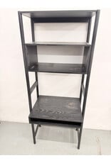 Black Woood Storage Shelving Unit