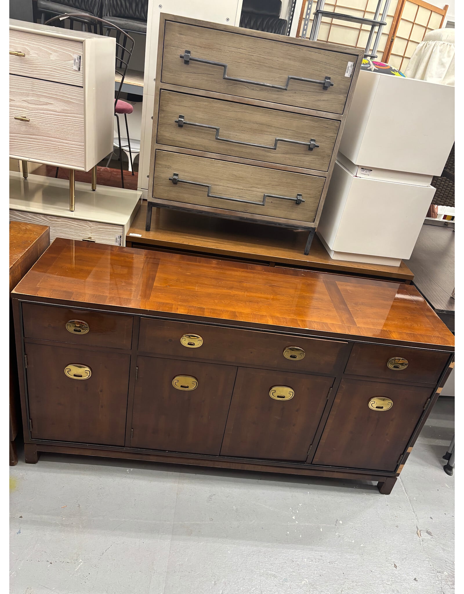 MCM Hickory Buffet Table