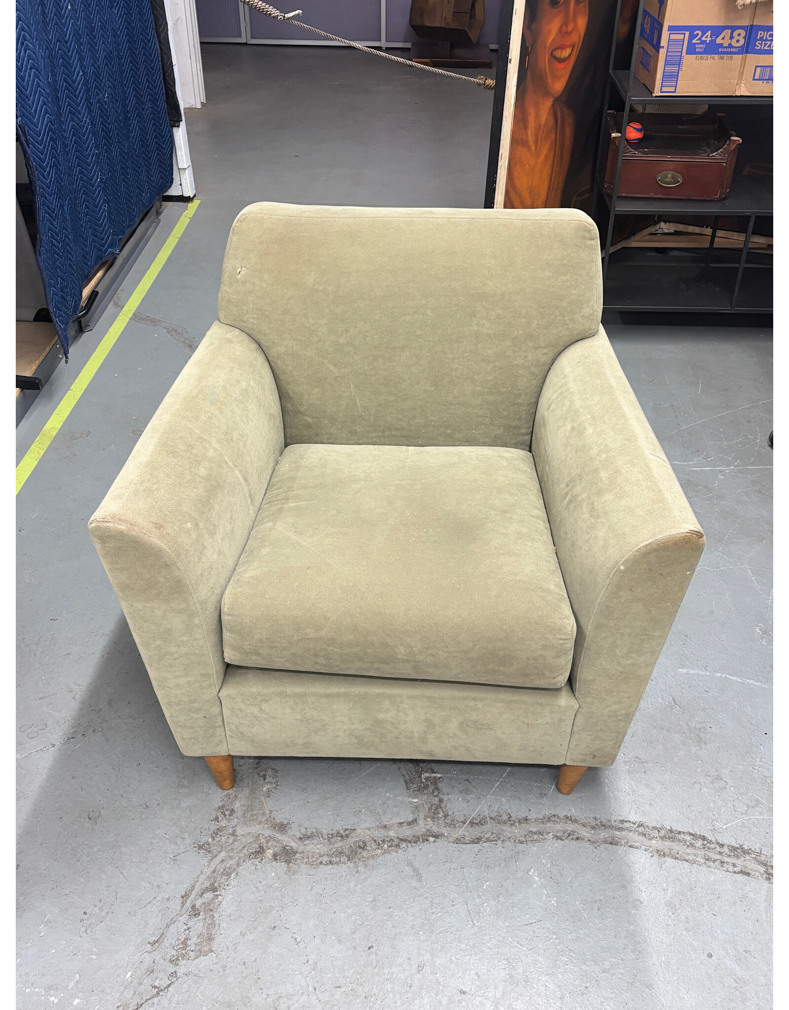 Green Upholstered Armchair