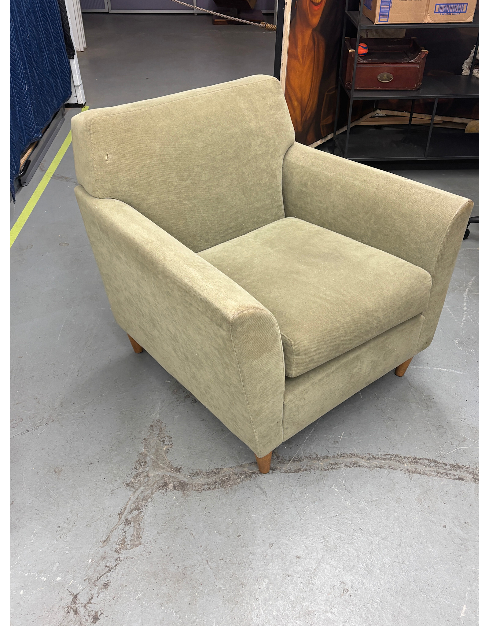 Green Upholstered Armchair