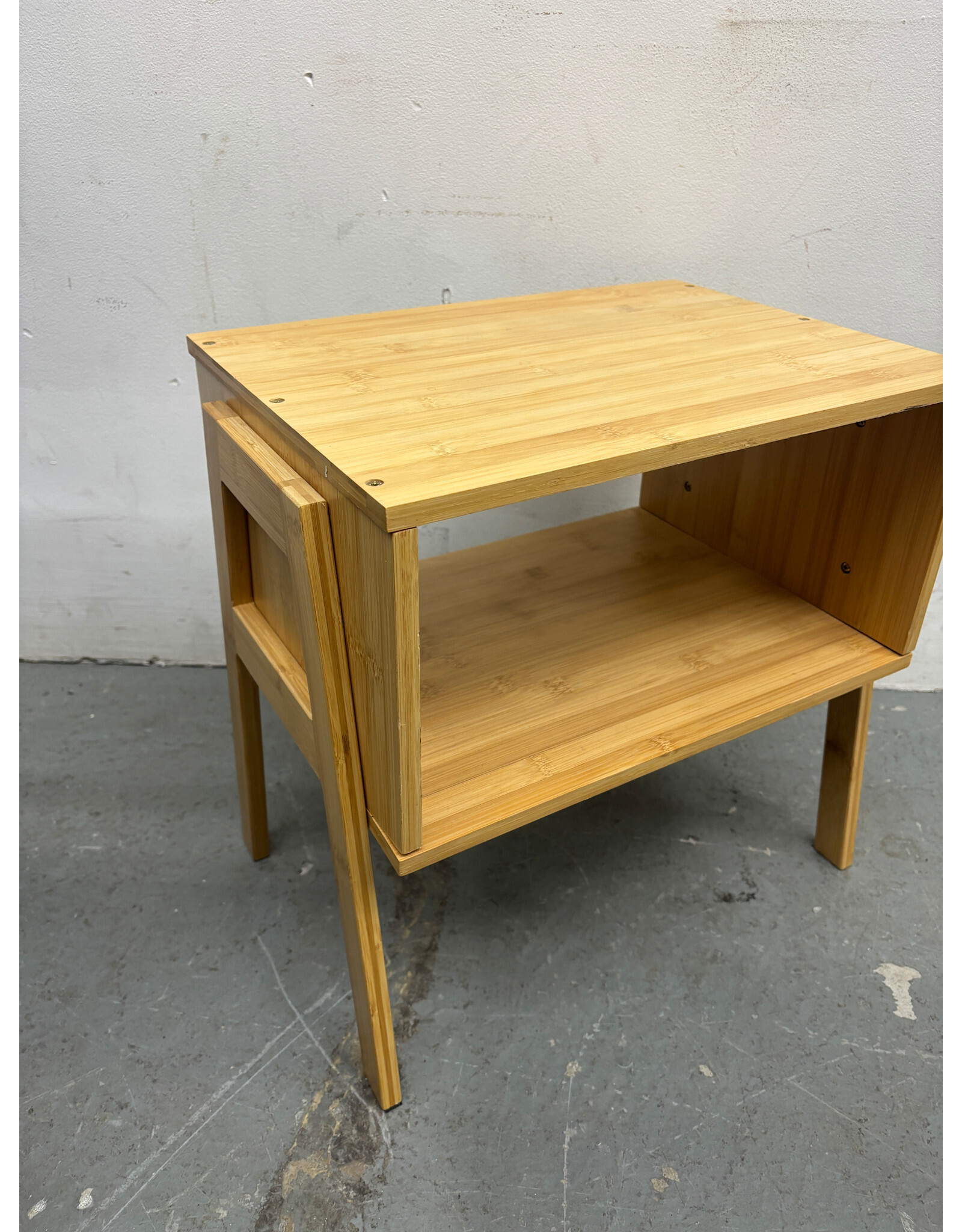 Light Wood Open Side Tables