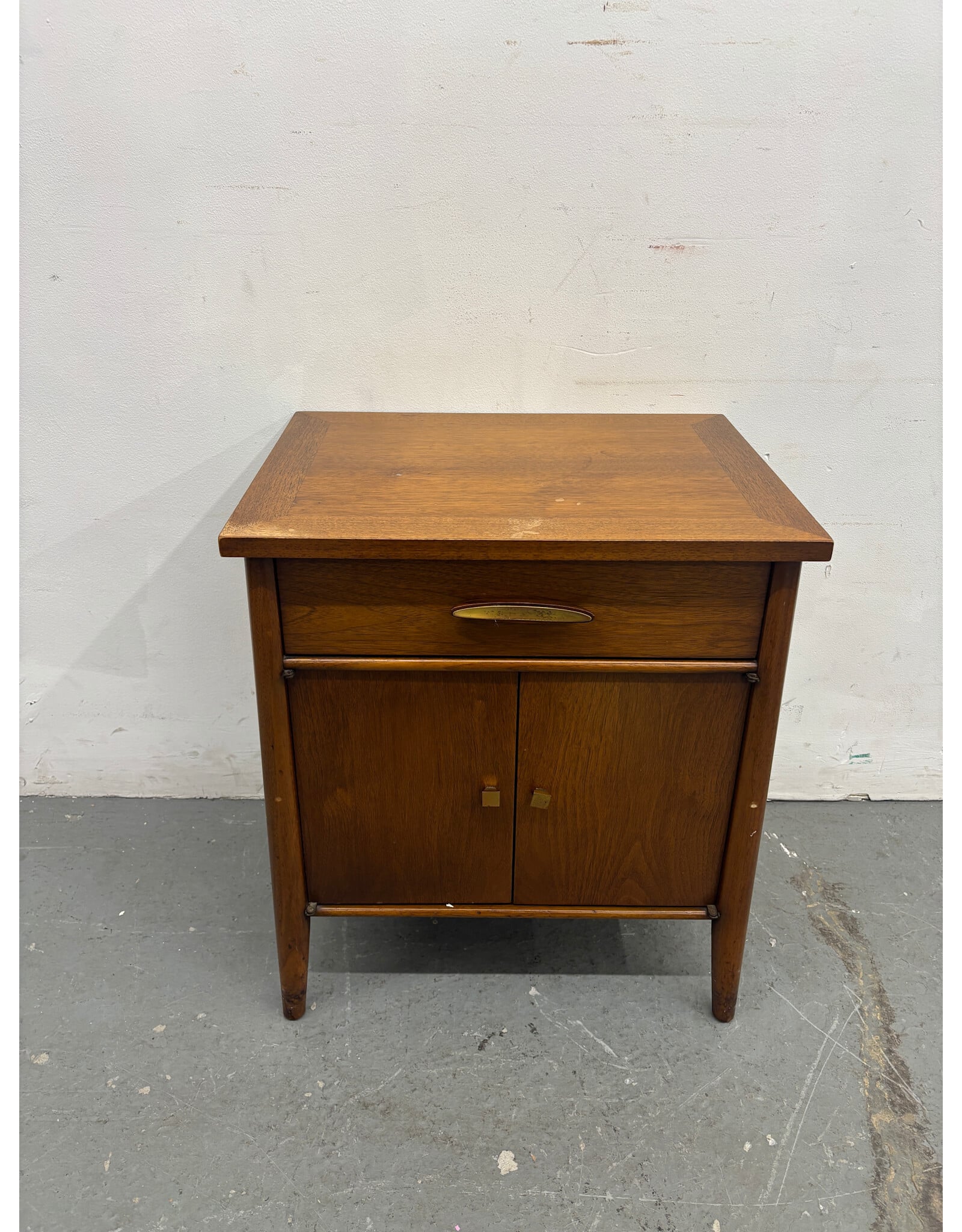 MCM Nightstand w Brass Handles