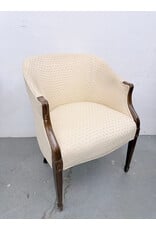 Federal style barrel back lounge armchair