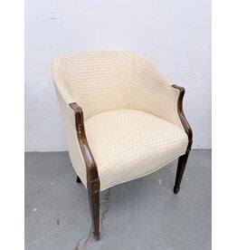 Federal style barrel back lounge armchair