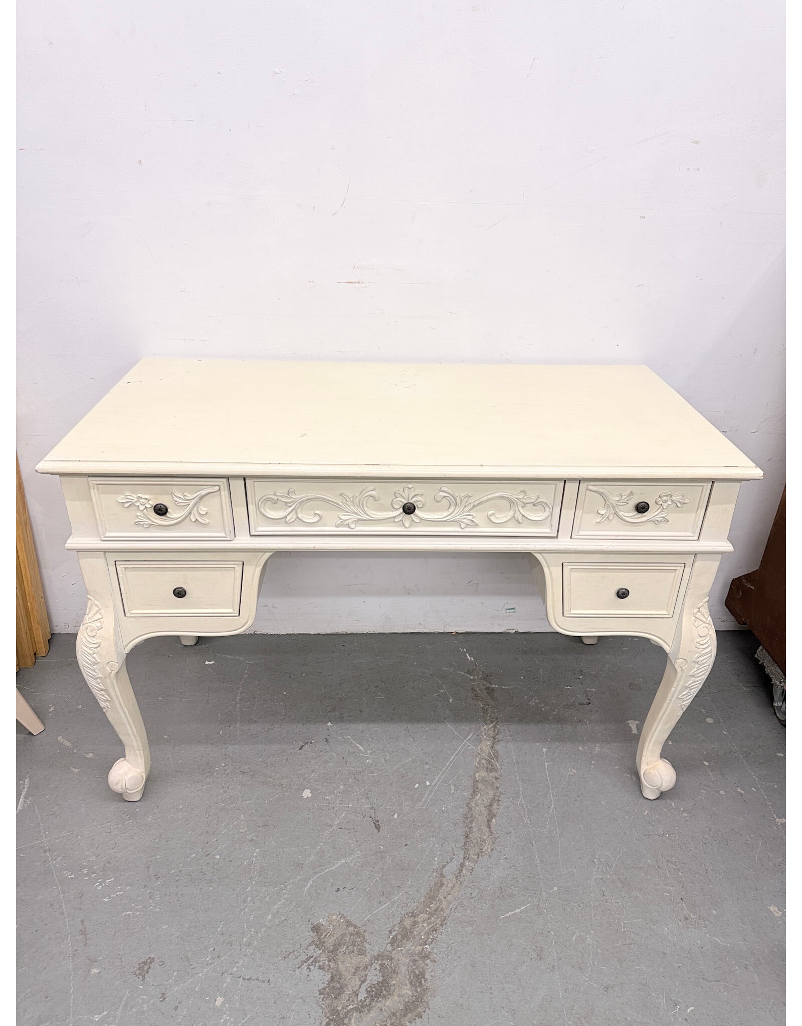 Provincial Style 5-Drawer Wood Desk