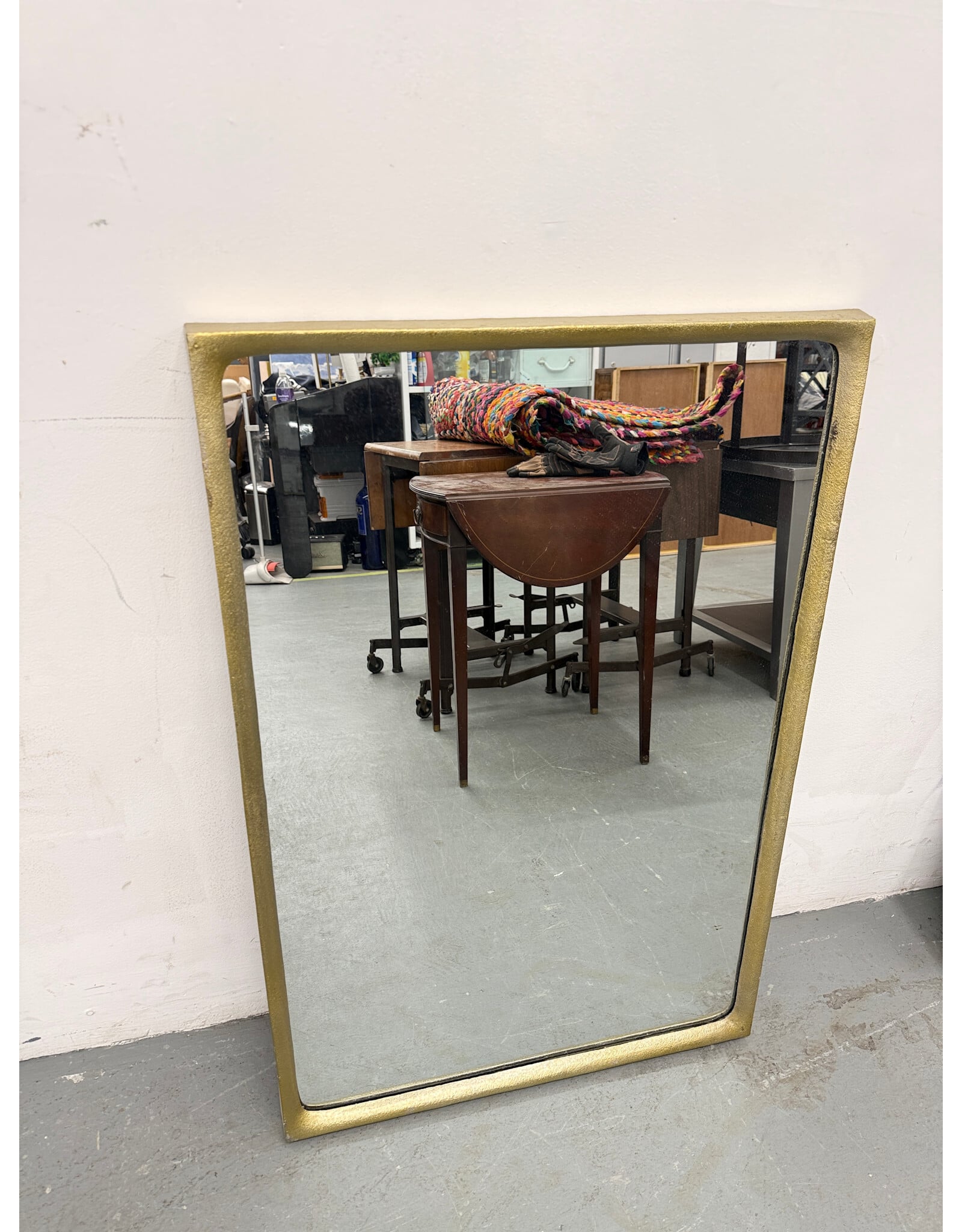 Mid-Century Modern Style Rectangular Hanging Mirror