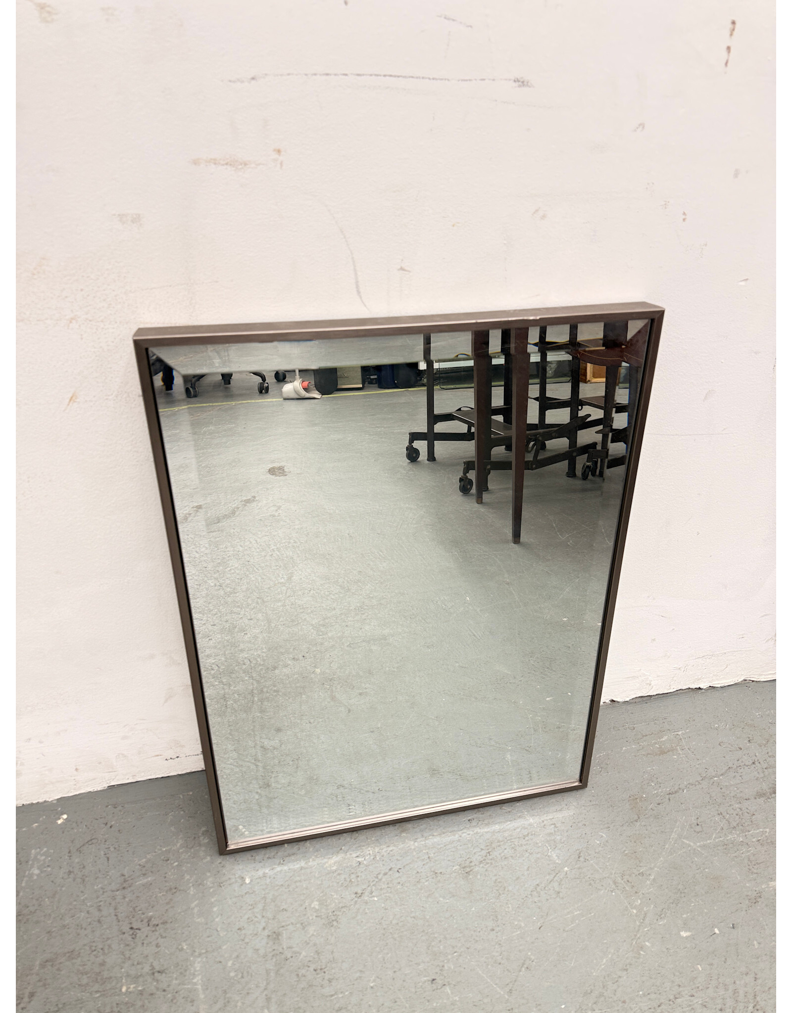 rectangular mirror with a slim, metal frame