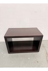 Dark Brown Rectangular Open Shelf Table