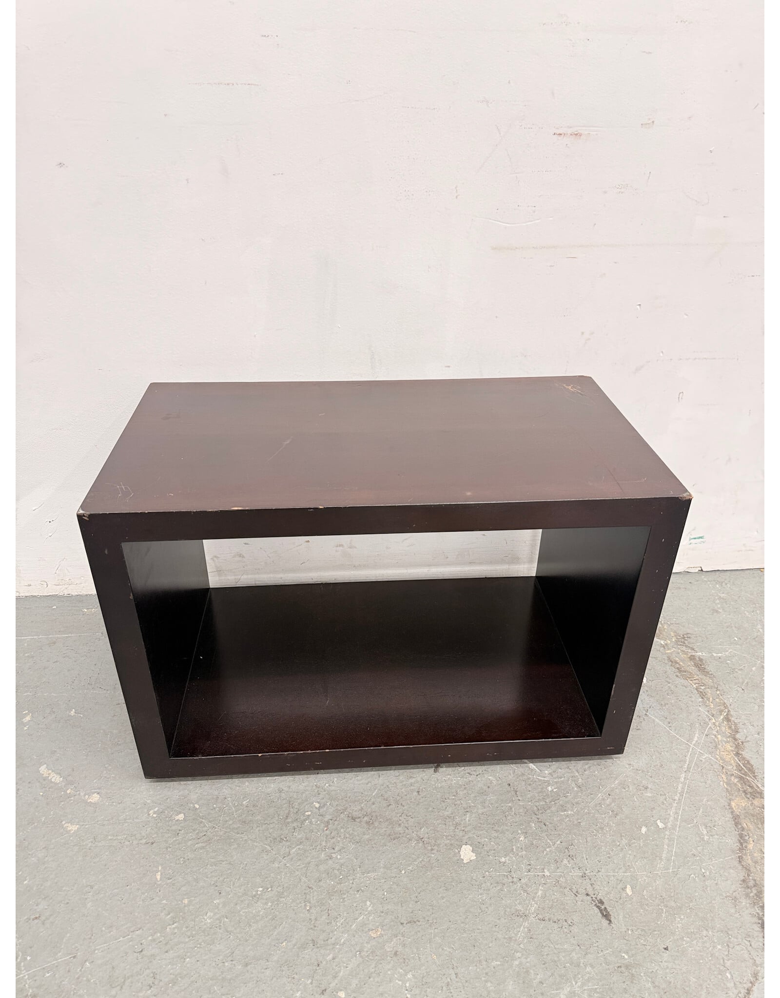 Dark Brown Rectangular Open Shelf Table