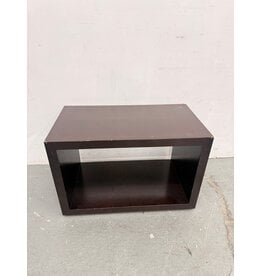 Dark Brown Rectangular Open Shelf Table