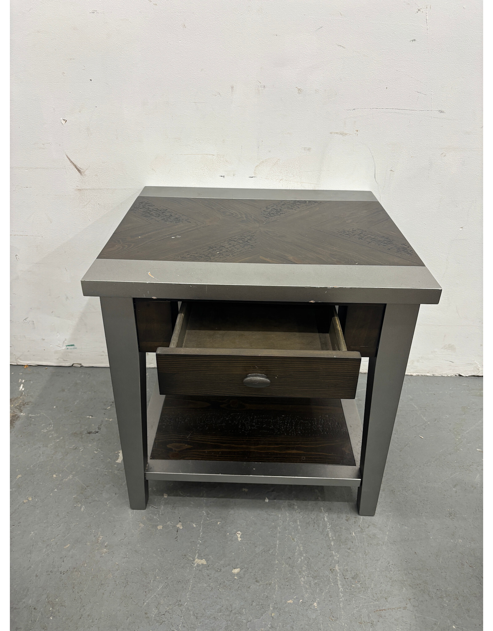 Silver Accent Side Table