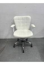 Faux Leather White Office Chair