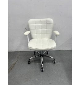 Faux Leather White Office Chair