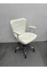 Faux Leather White Office Chair