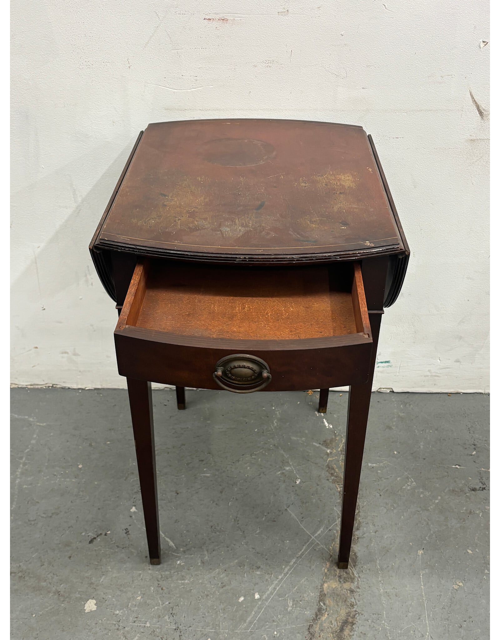 Antique Mahogany Drop Leaf Side Table