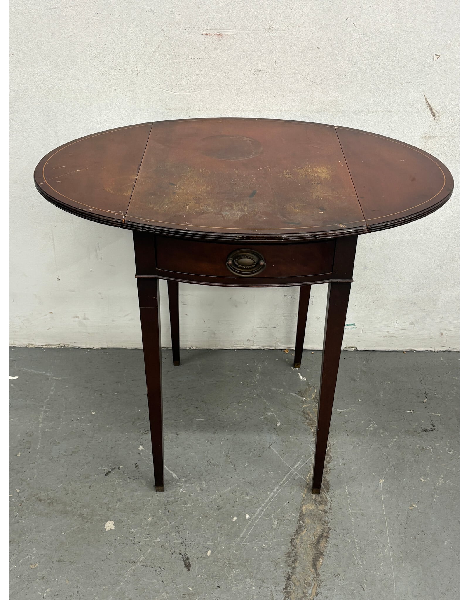 Antique Mahogany Drop Leaf Side Table