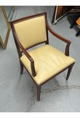 Regency Style Cream Leather Armchair