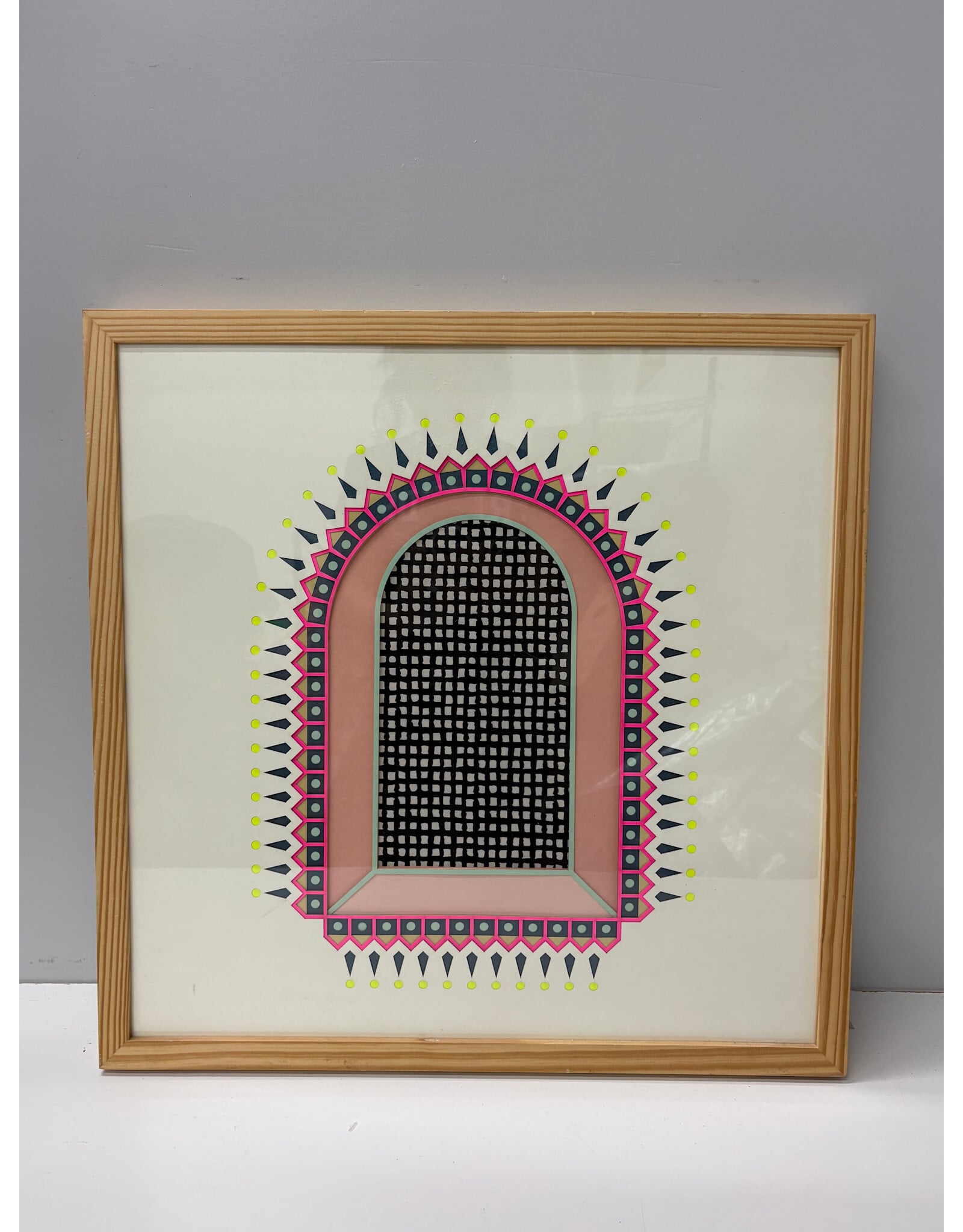 Passage Neon Framed Papercut, Molly M Designs
