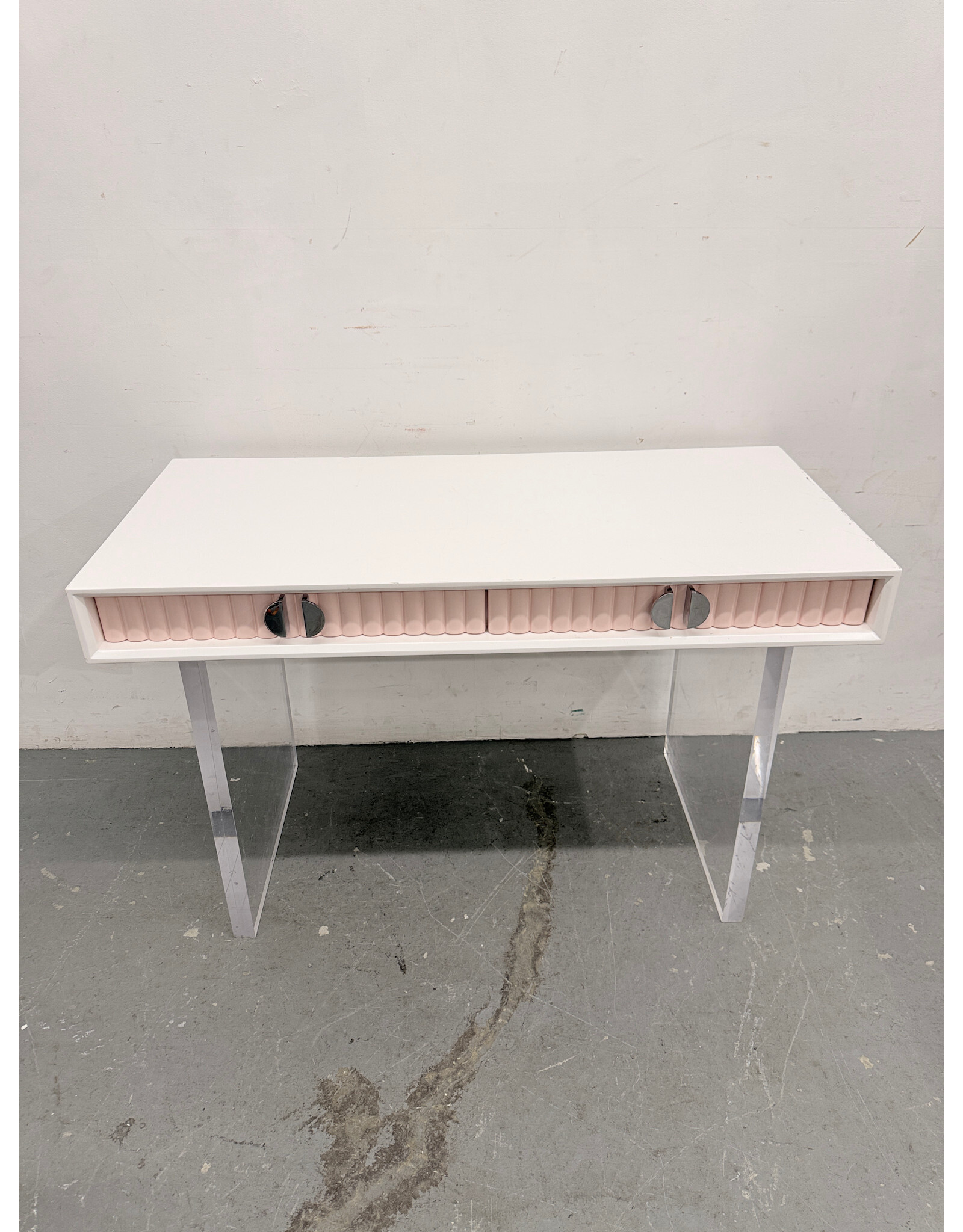 Modern Writing Desk with Acrylic Legs