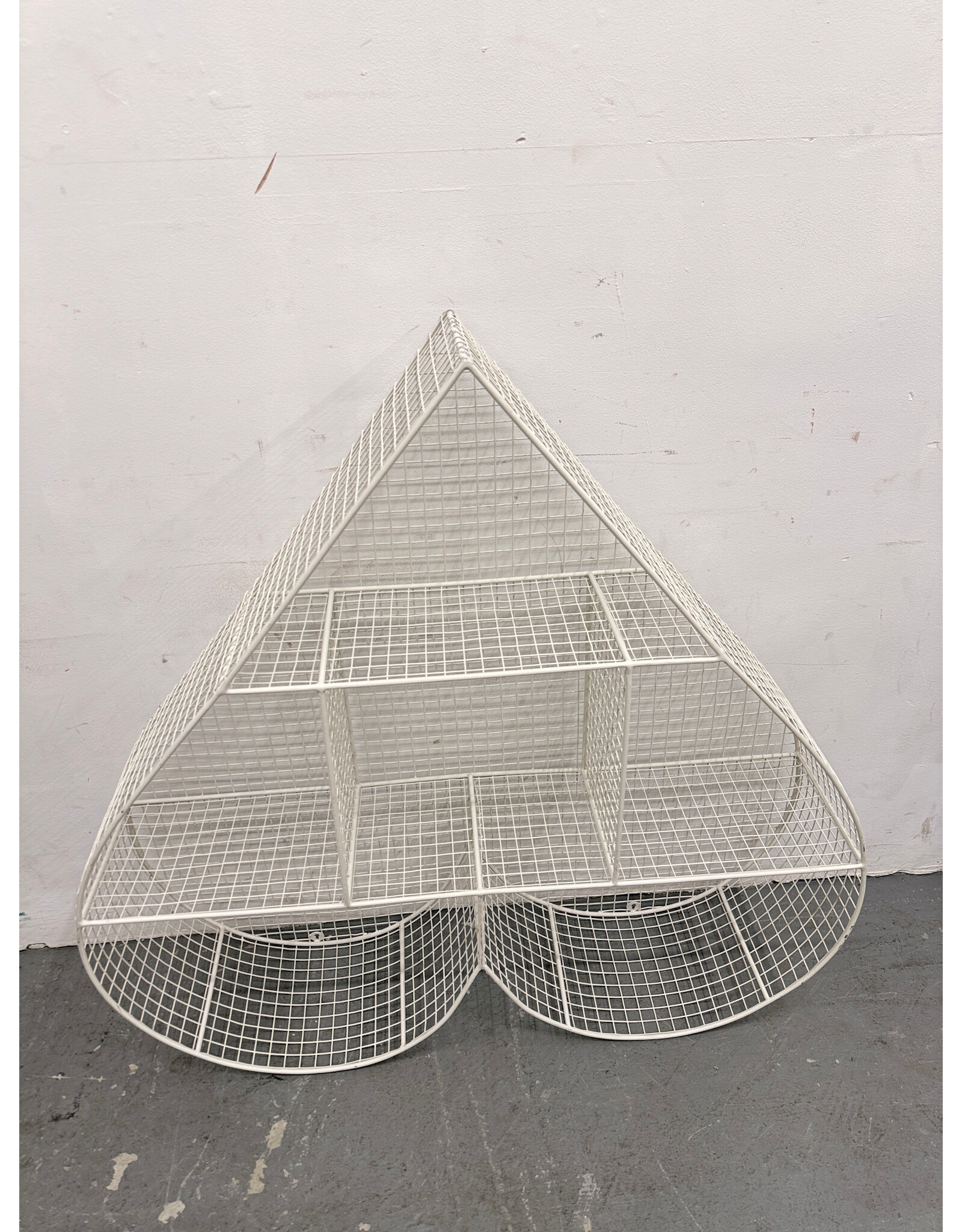 Restoration Hardware Industrial Wire Cubby Heart Shelf