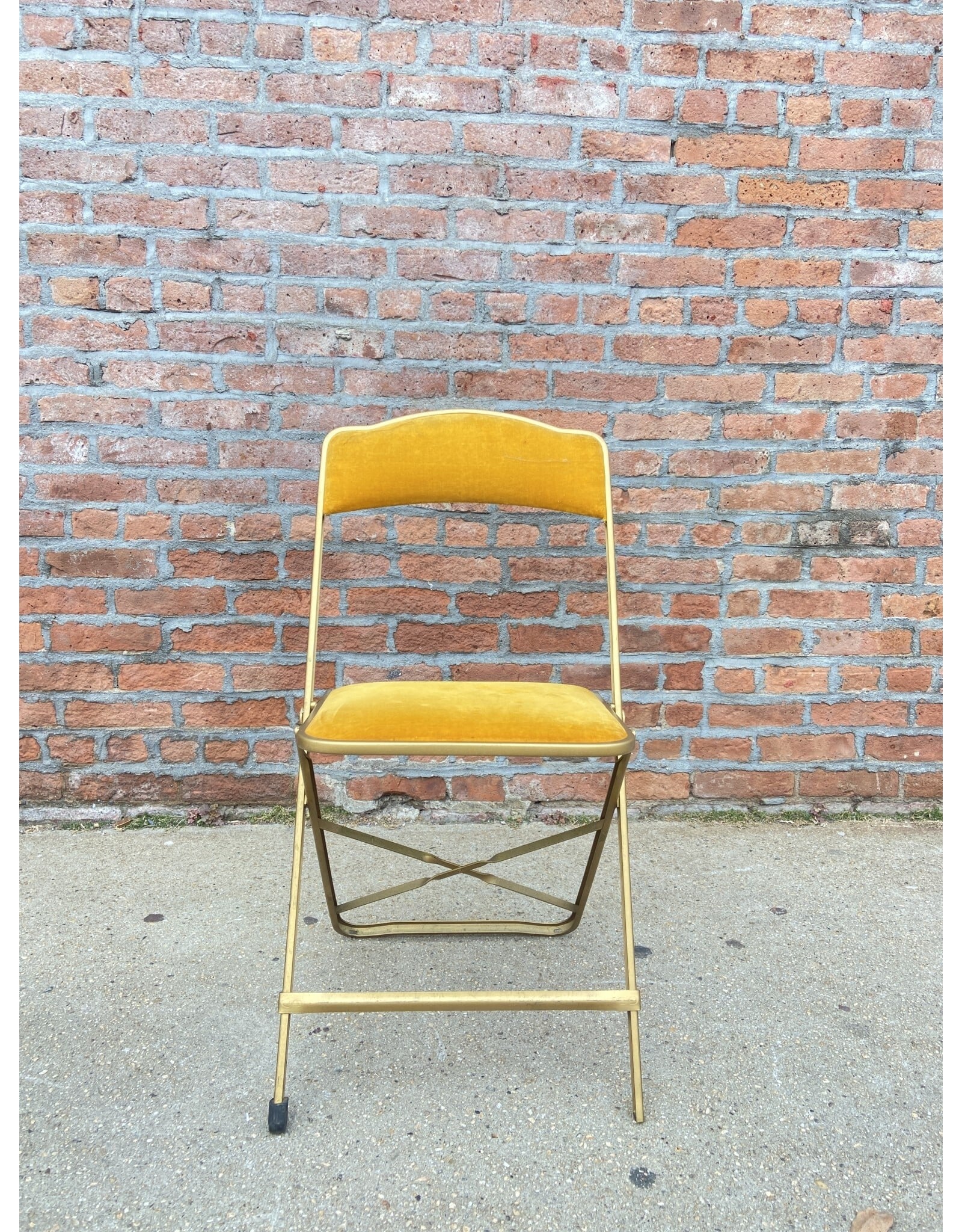 Brass & Velvet Pila Style Folding Chairs