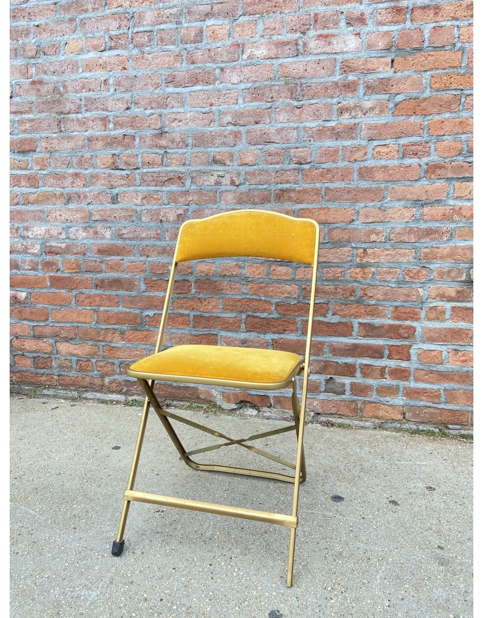Brass & Velvet Pila Style Folding Chairs