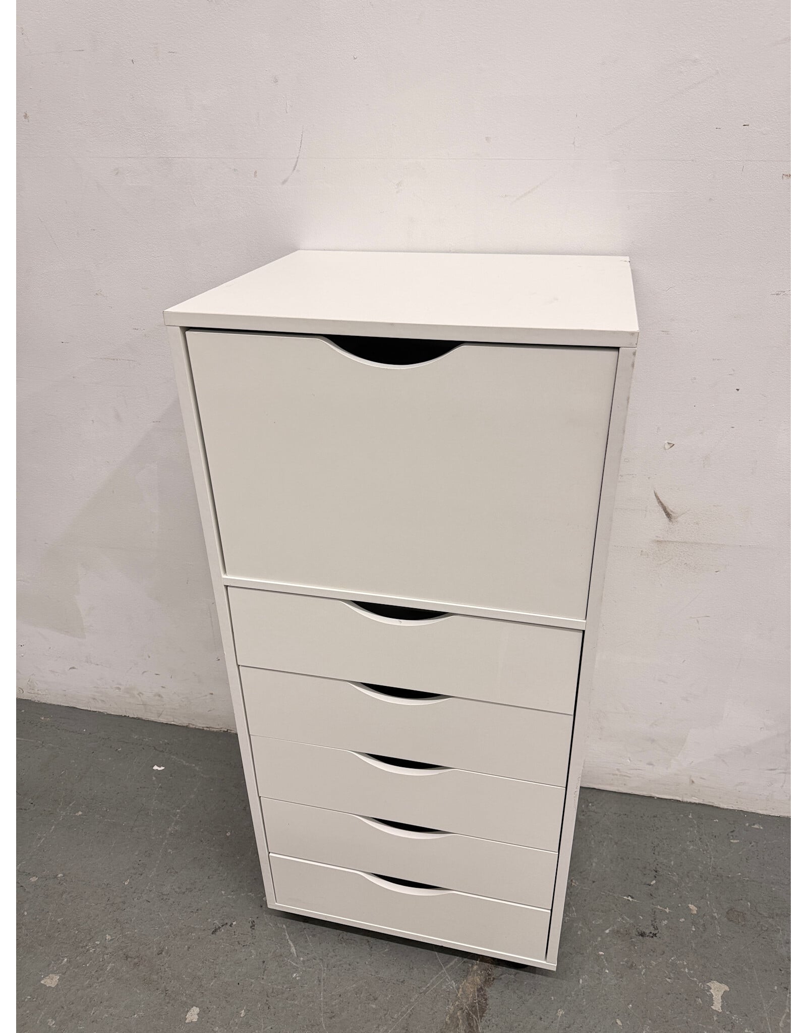 White Rolling Shelves