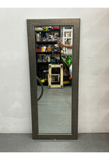 Textured Gray Standing Mirror