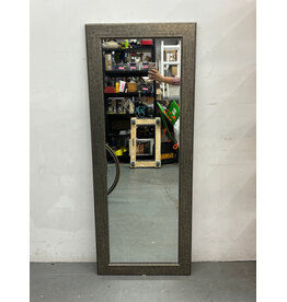 Textured Gray Standing Mirror