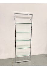 CB2 Glass and Chrome Shelves