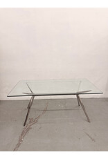 Uptown Chrome and Glass Dining Table