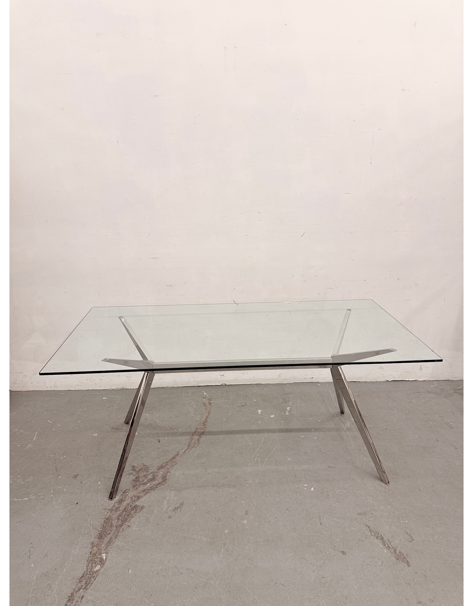 Uptown Chrome and Glass Dining Table