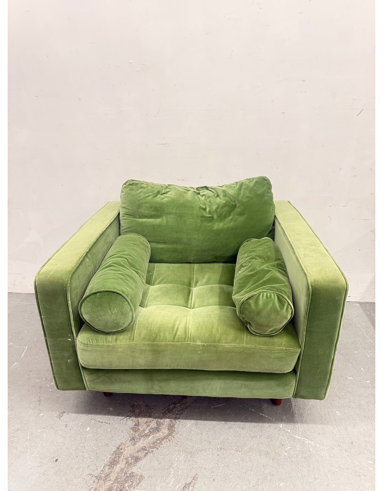 Article Green Grass Button-Tufted Seat Lounge Armchair