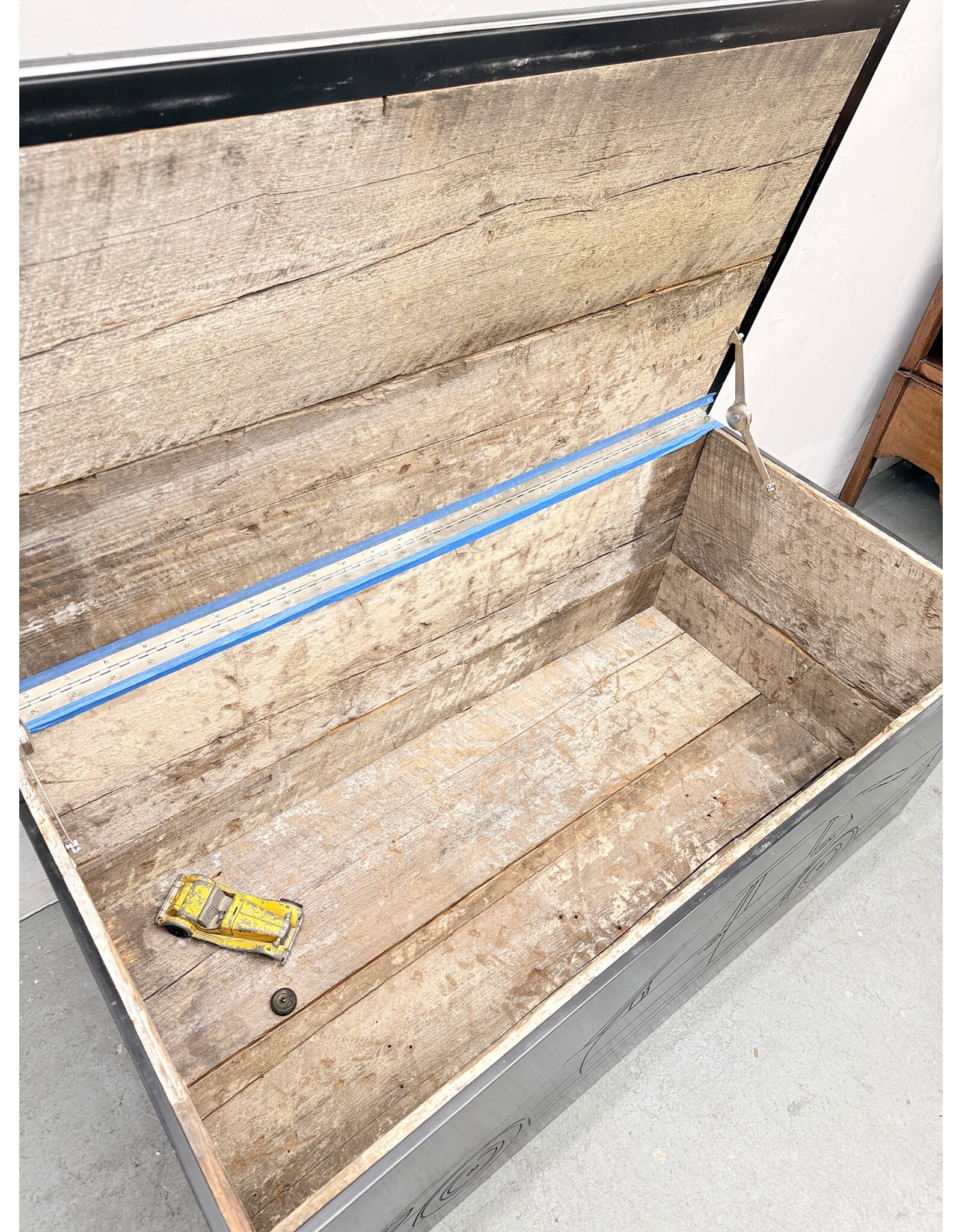 Wood Constructed Chest with Car Features