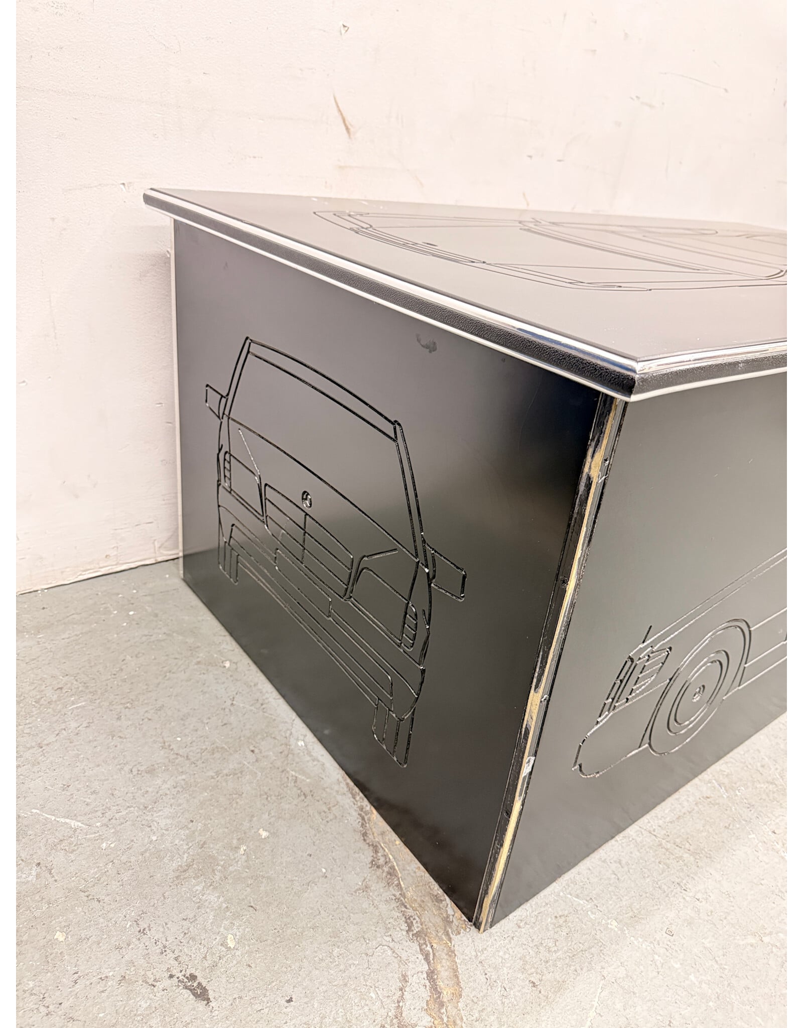 Wood Constructed Chest with Car Features