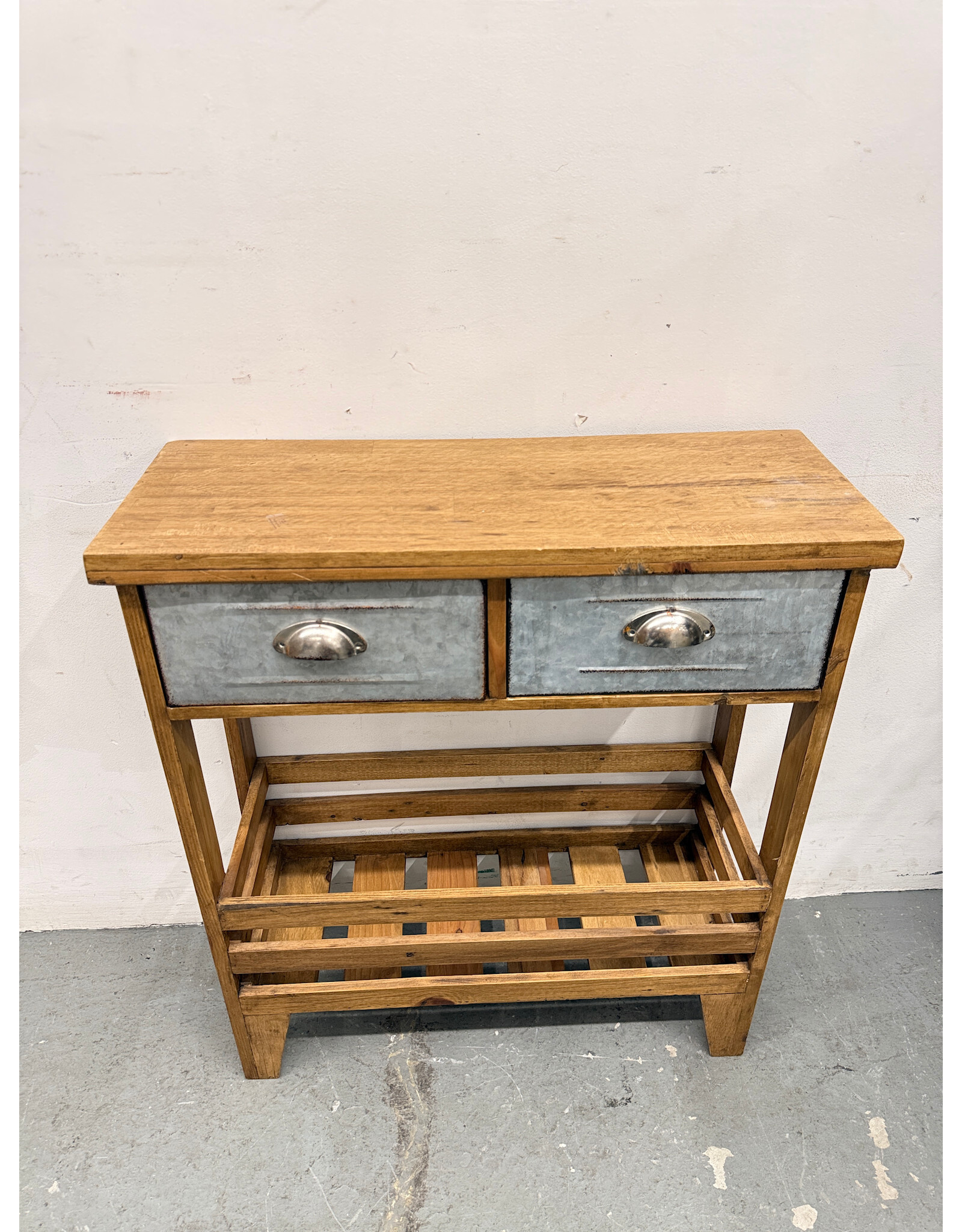 Industrial Wood Console