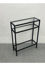 Black Glass Console Table