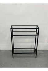 Black Glass Console Table
